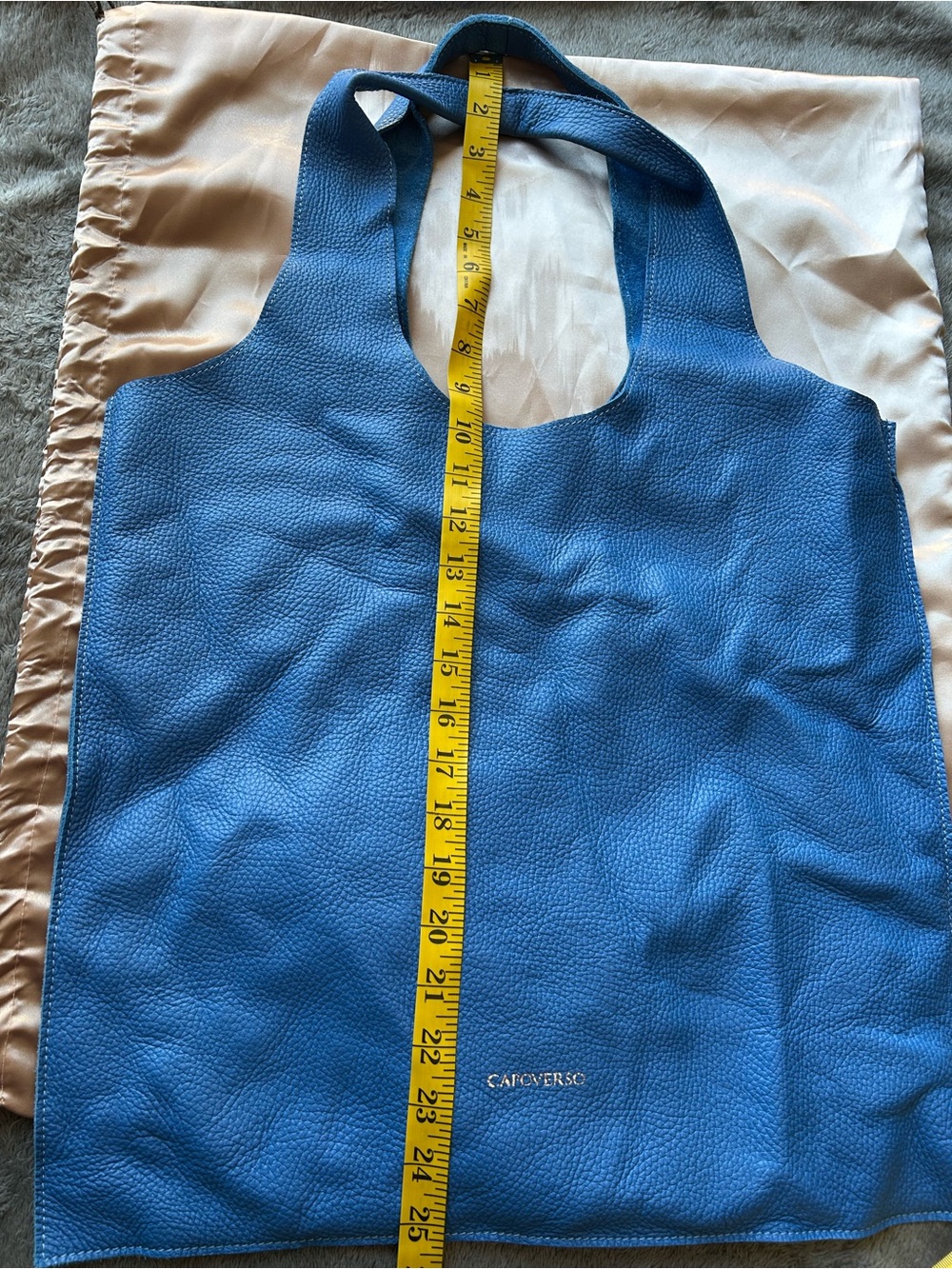 Italian Leather CapoVerso unstructured tote bag NWOT - Picture 5 of 9